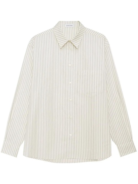 ANINE BING Braxton stripe-print shirt - White - zdjęcie produktu nr 1