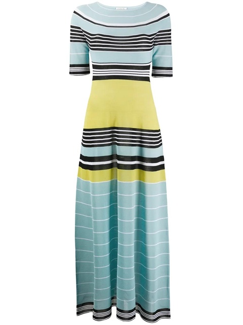 Lanvin striped long knitted dress - Blue - zdjęcie produktu nr 1