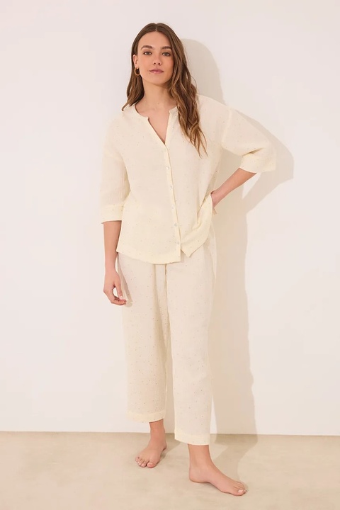 women'secret piżama damska kolor beżowy bawełniana 3599229 - zdjęcie produktu nr 1