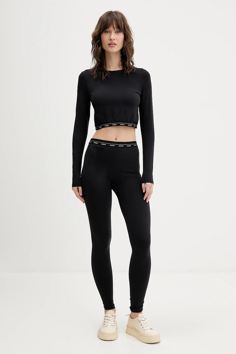 Guess legginsy MATILDE damskie kolor czarny gładkie O5BB02 K1800 - zdjęcie produktu nr 2