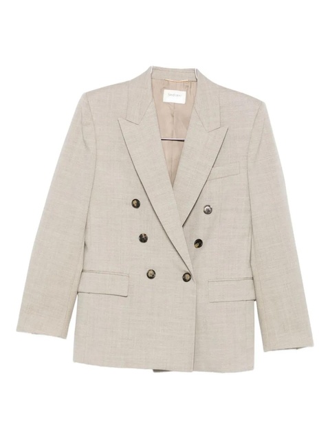 Saint Laurent double-breasted button blazer - Neutrals - zdjęcie produktu nr 2