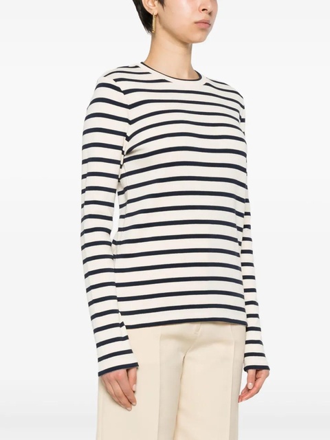Jil Sander long-sleeve striped T-shirt - White - zdjęcie produktu nr 2