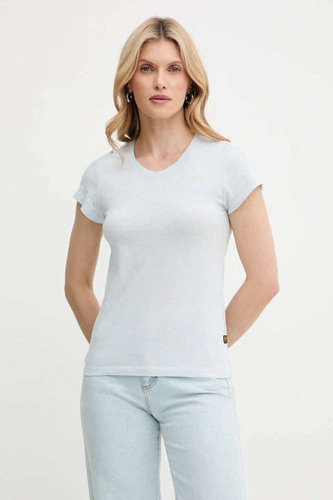 G-Star Raw t-shirt bawełniany damski kolor niebieski D24533-4107 - zdjęcie produktu nr 1