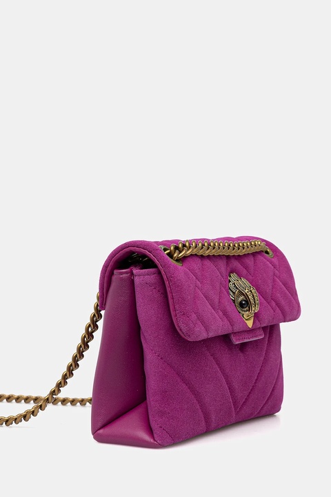 Kurt Geiger London torebka zamszowa KENSINGTON kolor różowy 4372852219 - zdjęcie produktu nr 2