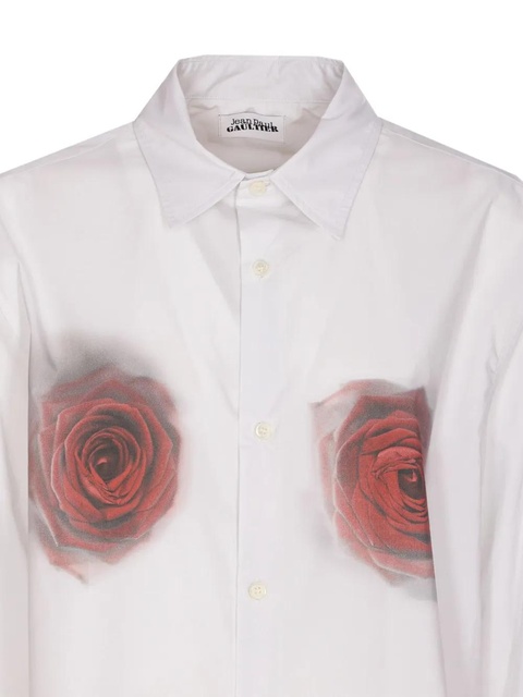 Jean Paul Gaultier rose-print button-down shirt - White - zdjęcie produktu nr 2