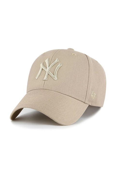 47 brand czapka z daszkiem z dodatkiem wełny MLB New York Yankees kolor zielony B-MVPSP17WBP-KHQ - zdjęcie produktu nr 2