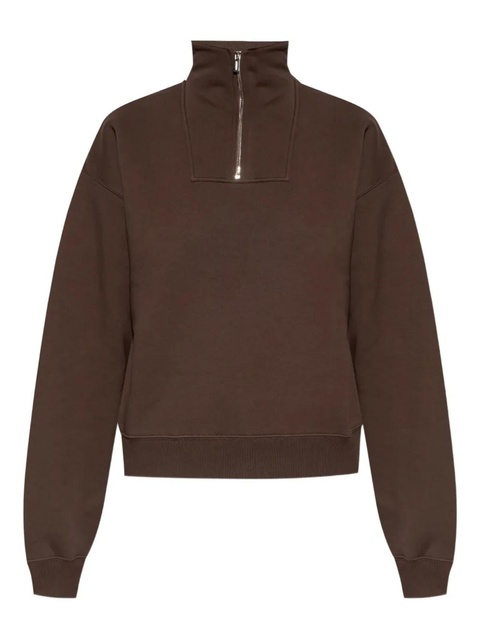 Jacquemus logo-patch half-zip sweatshirt - Brown - zdjęcie produktu nr 1