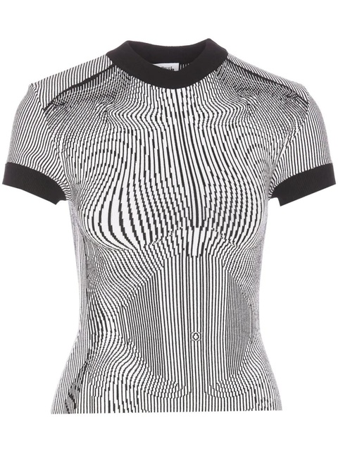 Jean Paul Gaultier Morphing Pinstripes t-shirt - White - zdjęcie produktu nr 2