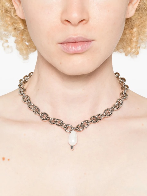 Simone Rocha pearl-drop chain necklace - Silver - zdjęcie produktu nr 2