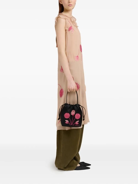Marni ruffled floral-embroidered dress - Neutrals - zdjęcie produktu nr 2