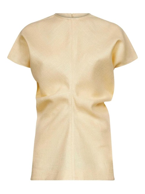 TOTEME gathered short-sleeve top - Neutrals - zdjęcie produktu nr 1