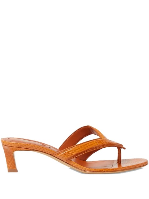 FENDI 46mm Fling leather heeled sandals - Brown - zdjęcie produktu nr 1