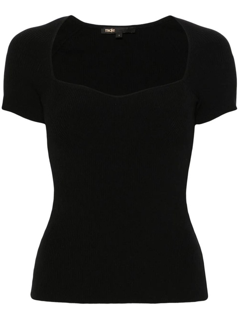 Maje ribbed-knit top - Black - zdjęcie produktu nr 1
