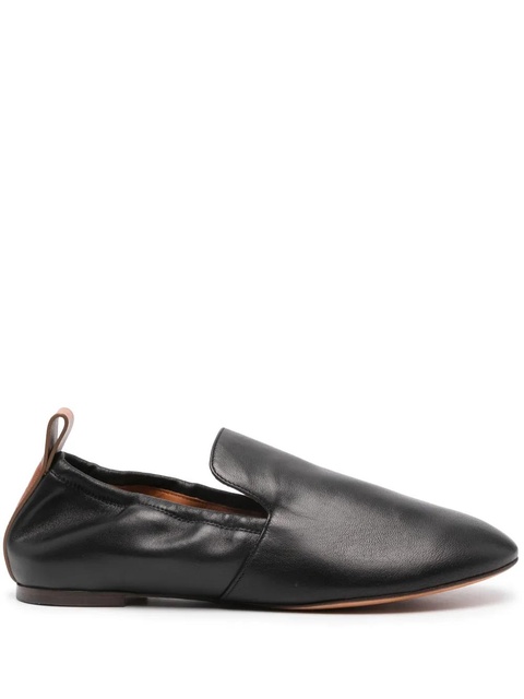 Lanvin leather flat loafers - Black - zdjęcie produktu nr 1