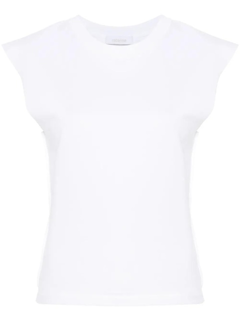 Rabanne chain-detail cotton T-shirt - White - zdjęcie produktu nr 1