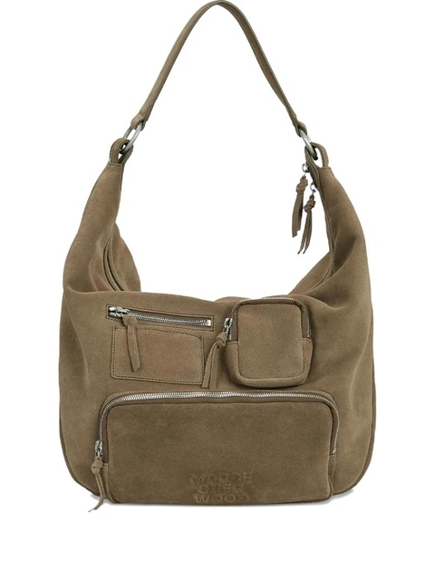 Marge Sherwood City suede zipped shoulder bag - Brown - zdjęcie produktu nr 1