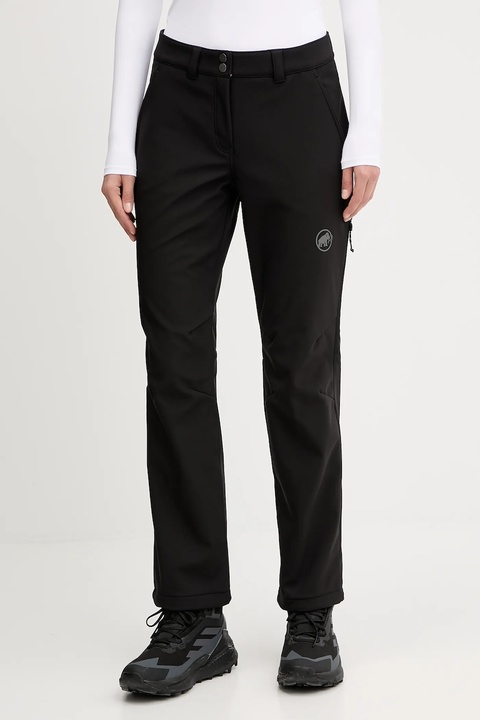 Mammut spodnie sportowe Runbold Winter damskie kolor czarny proste medium waist 1021.01390 - zdjęcie produktu nr 1