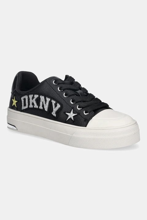 Dkny tenisówki skórzane York Star damskie kolor czarny K4588454 - zdjęcie produktu nr 1