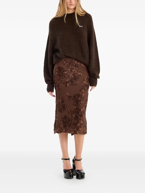 ROTATE BIRGER CHRISTENSEN crew-neck sweater - 2910 - CHICORY COFFEE - zdjęcie produktu nr 2