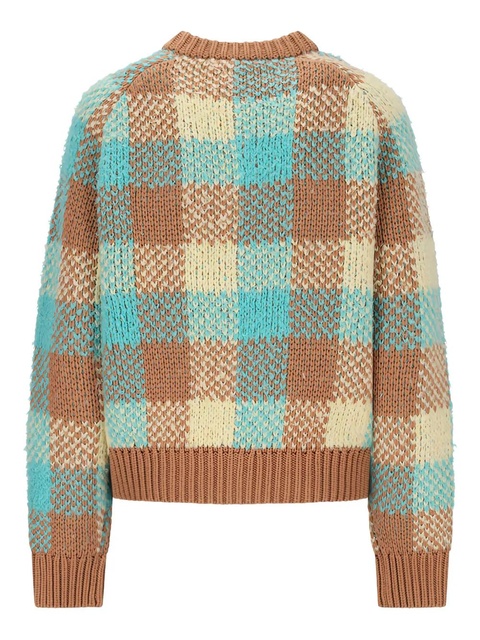 Guest In Residence check-pattern buttoned cardigan - Brown - zdjęcie produktu nr 2