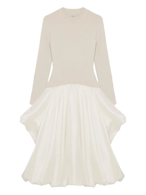 Simkhai knit-top balloon-skirt midi dress - Neutrals - zdjęcie produktu nr 1