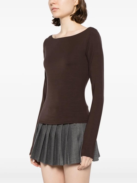 Reformation Wiley boat-neck top - Brown - zdjęcie produktu nr 1