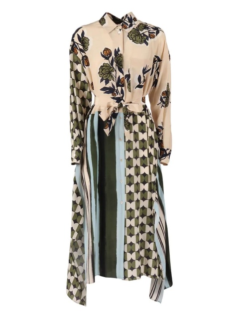 Weekend Max Mara Passo floral-print asymmetric dress - Neutrals - zdjęcie produktu nr 1
