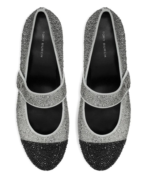 Tory Burch 25mm cap-toe crystal Mary Jane pumps - Silver - zdjęcie produktu nr 2