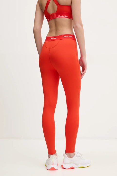 Calvin Klein Performance legginsy treningowe kolor czerwony z nadrukiem LVGWS5L609 - zdjęcie produktu nr 2