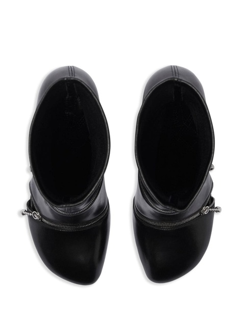 Burberry Peep leather ankle boots - Black - zdjęcie produktu nr 2