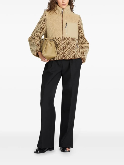 Tory Burch T Monogram fleece jacket - Neutrals - zdjęcie produktu nr 2