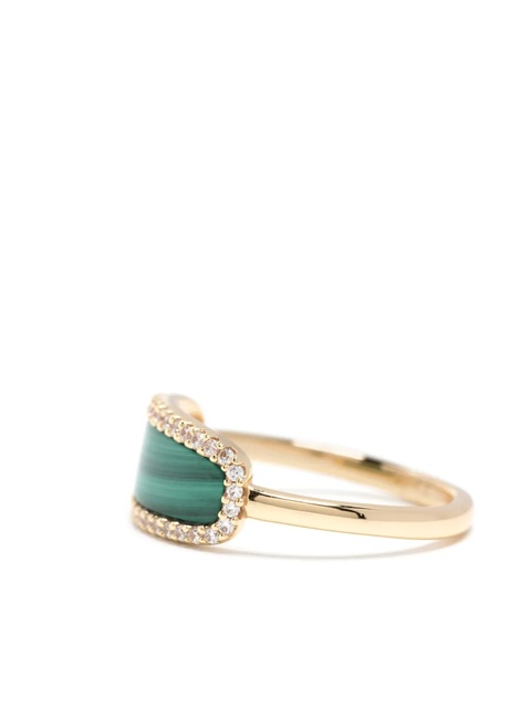 APM Monaco 18kt gold plated malachite ring - Green - zdjęcie produktu nr 2