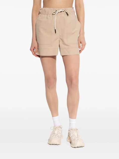 Moncler Grenoble logo-embroidered shorts - Neutrals - zdjęcie produktu nr 1