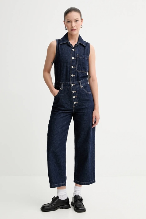 Levi's kombinezon kolor granatowy bawełniany z kołnierzykiemm A4850 - zdjęcie produktu nr 1