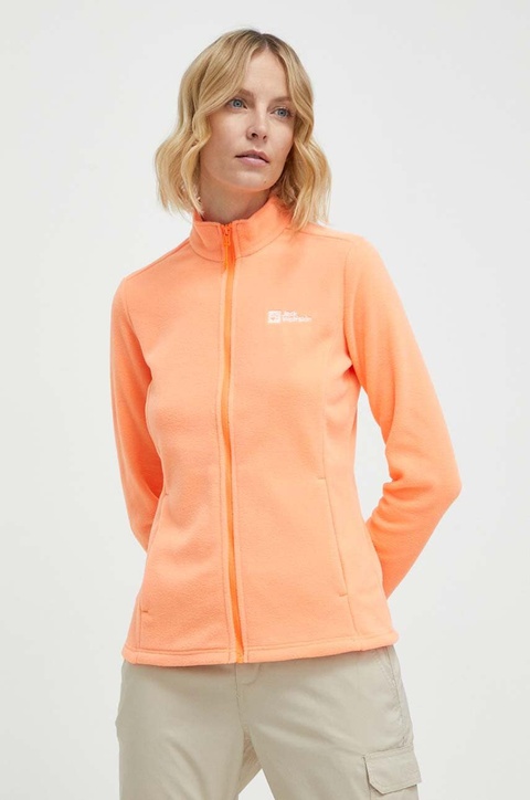 Jack Wolfskin bluza sportowa Taunus kolor pomarańczowy gładka 1711391 - zdjęcie produktu nr 1