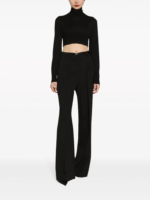Dolce & Gabbana pressed-crease palazzo pants - Black - zdjęcie produktu nr 1