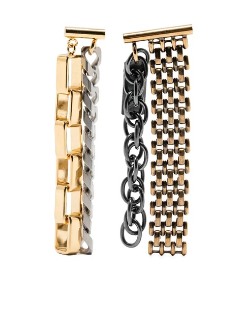 MM6 Maison Margiela chain-link dangle earrings - Silver - zdjęcie produktu nr 1