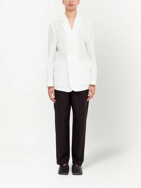 MM6 Maison Margiela pinstriped single-breasted blazer - White - zdjęcie produktu nr 1
