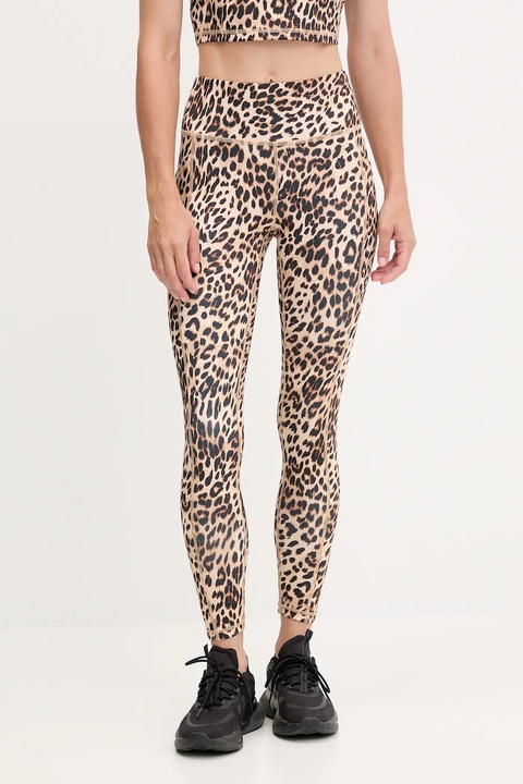 Dkny legginsy damskie kolor beżowy wzorzyste DP5P3491 - zdjęcie produktu nr 1