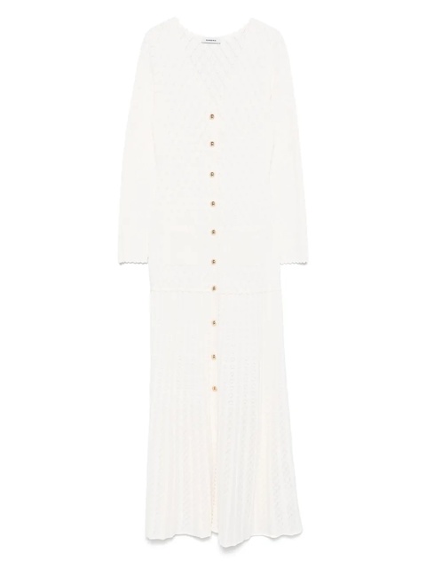 SANDRO pointelle-knit maxi dress - Neutrals - zdjęcie produktu nr 1