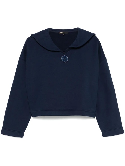 Maje floral-brooch sweatshirt - Blue - zdjęcie produktu nr 1