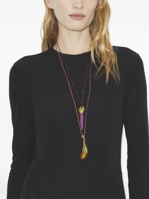 Tory Burch Curiosity Carrot pendant necklace - Purple - zdjęcie produktu nr 2