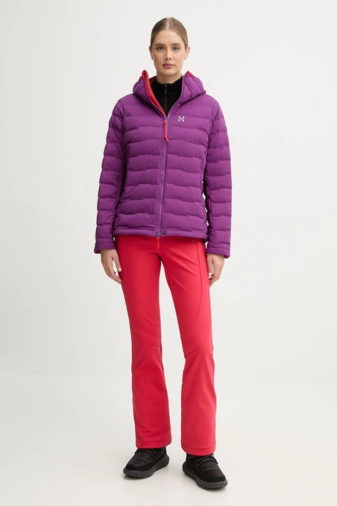 Haglöfs kurtka sportowa puchowa Spitz kolor fioletowy 607467 - zdjęcie produktu nr 1