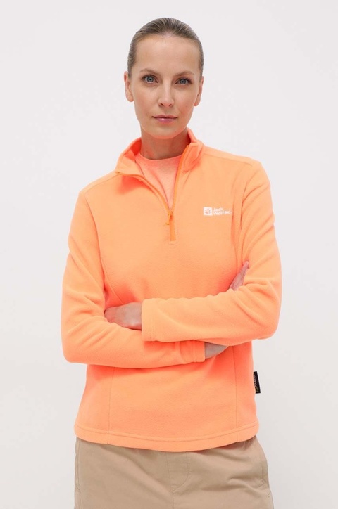 Jack Wolfskin bluza sportowa Taunus kolor pomarańczowy gładka 1709532 - zdjęcie produktu nr 2