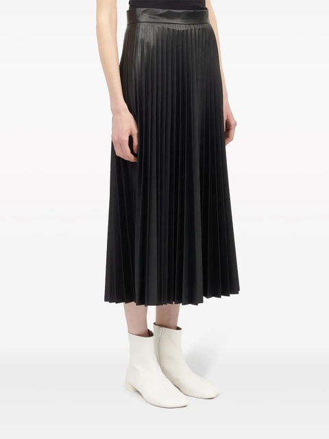 MM6 Maison Margiela pleated faux-leather midi skirt - Black - zdjęcie produktu nr 2