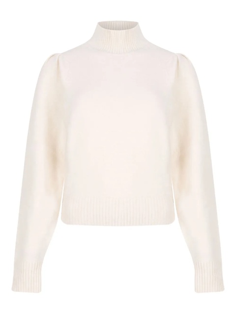 ISABEL MARANT high-neck puff-sleeve sweater - Neutrals - zdjęcie produktu nr 1
