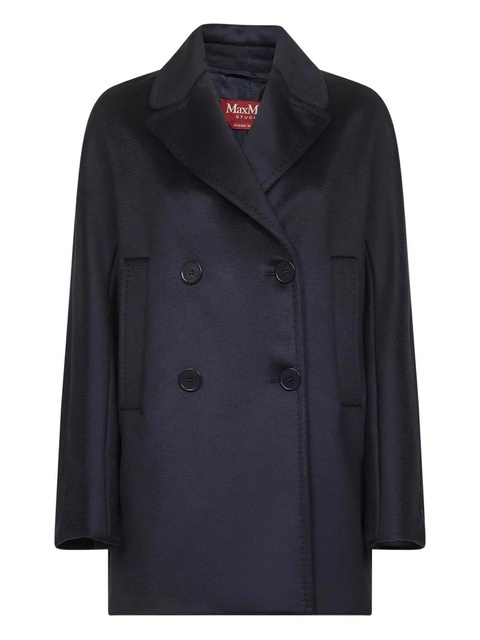 Max Mara lapel-collar coat - Blue - zdjęcie produktu nr 1