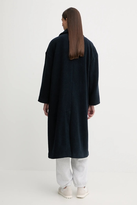 American Vintage płaszcz z dodatkiem wełny kolor granatowy ZIF17A - zdjęcie produktu nr 2