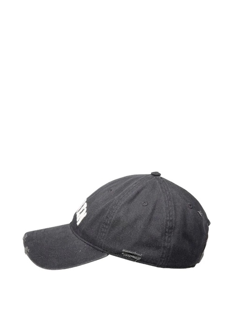 Golden Goose logo-embroidered distressed cap - Grey - zdjęcie produktu nr 2