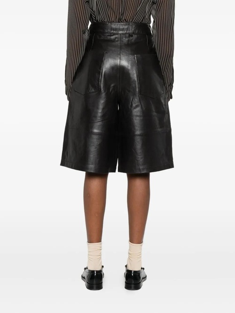 The Frankie Shop leather panelled shorts - Brown - zdjęcie produktu nr 2